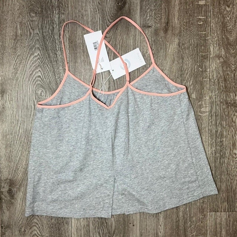 NWT Calme M Night & Day Tank Gray Peach 121072